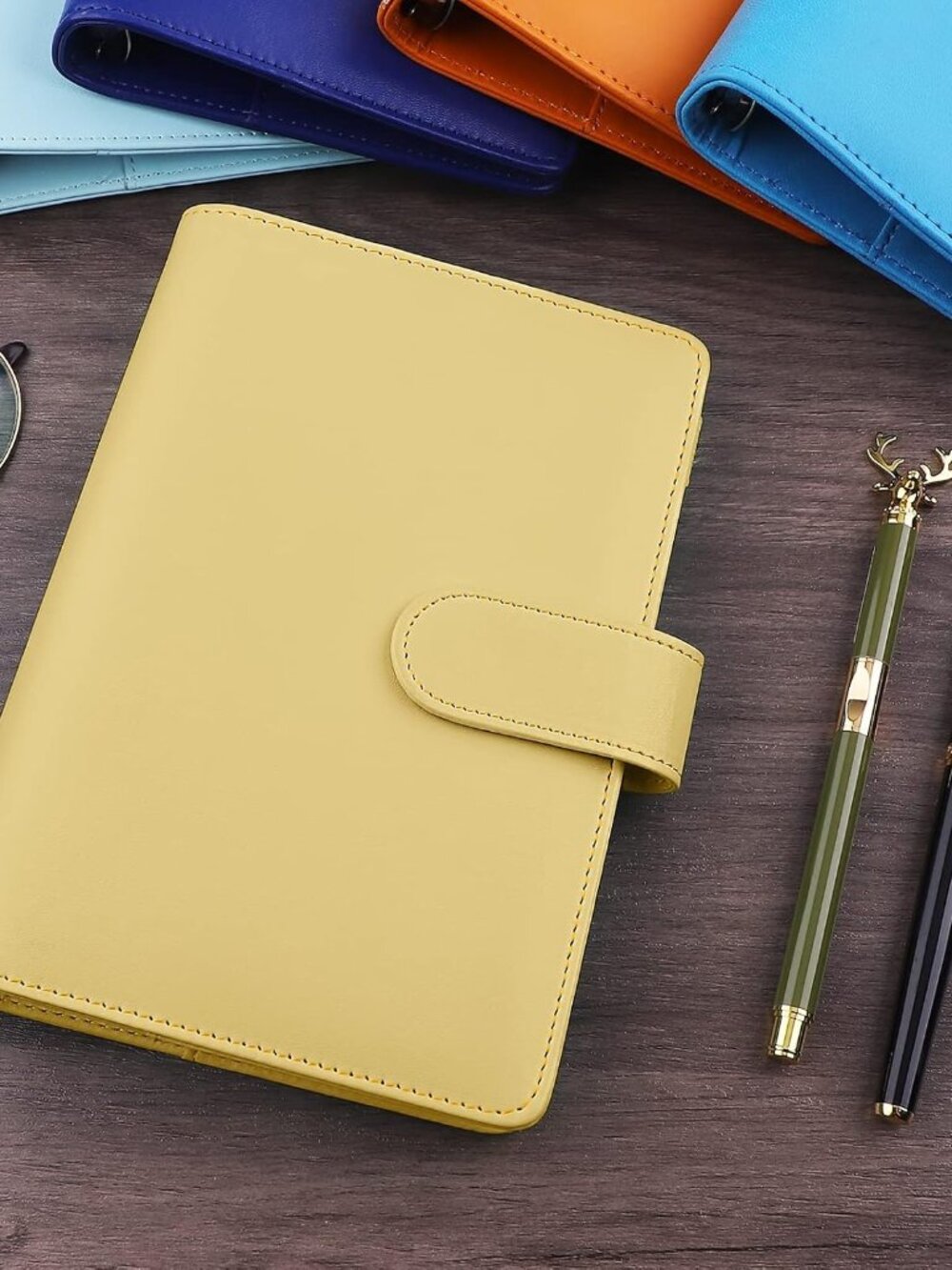A6 Binder 6 Ring Refillable Notebook Planner Cover for A6 Refill Paper, PU Leath - Picture 6 of 6